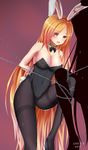  animal_ears bad_id bad_pixiv_id blonde_hair bow bowtie bunny_ears bunny_tail bunnysuit chain collar detached_collar dungeon_and_fighter long_hair napalmbit orange_eyes pantyhose tail thighband_pantyhose wrist_cuffs 