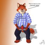  cake canine disney erection food fox geowolf gideon_grey mammal pie teasing 