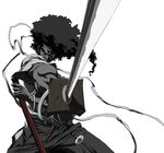  afro afro_samurai afro_samurai_(character) artist_request highres katana male_focus official_art solo sword weapon 