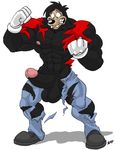  abs alternate_version_available anthro balls biceps big_balls black_fur black_hair canine clothing disney dog edit erection flexing fur gloves goof_troop growth hair huge_balls huge_muscles huge_penis humanoid_penis male mammal max_goof muscle_growth muscular muscular_male mutant_serpentina nipples pants pecs penis short simple_background solo standing teeth thick_penis torn_clothing vein white_background 