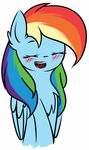  blue_eyes blue_fur blush cutie_mark equine feathered_wings feathers female feral friendship_is_magic fur hair hi_res horse long_hair mammal multicolored_hair my_little_pony pegasus pony rainbow_dash_(mlp) rainbow_hair simple_background smile solo wings 
