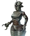  &lt;3 1_eye assaultron breasts fallout female machine not_furry robot simple_background sinensian solo video_games white_background 