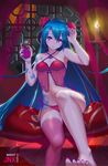  2016 alternate_hairstyle arm_tattoo artist_name babydoll bangs blue_hair breasts bun_cover candle candlelight candlestand cleavage curtains cushion dated double_bun explosive fingernails fire flame foreshortening grenade hair_tousle head_tilt highres indoors jinx_(league_of_legends) jpeg_artifacts lattice league_of_legends lingerie long_fingernails long_hair looking_at_viewer marchtl7 medium_breasts nail_polish nightgown panties pink pink_eyes pink_nails revision side-tie_panties single_thighhigh sitting smile solo spaghetti_strap stomach_tattoo striped striped_panties tassel tattoo thighhighs toenail_polish toenails toes underwear underwear_only very_long_hair wide_hips window 