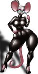  beckoning big_breasts big_butt bodysuit breasts butt clothing curvaceous eyewear female glasses hand_on_hip high_heels huge_breasts huge_butt looking_at_viewer mammal marauder6272 mouse ninjabunneh rodent seductive skinsuit smile thick_thighs tight_clothing voluptuous wide_hips 