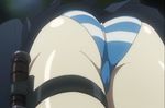  1girl animated animated_gif ass ass_shake bare_legs female koutetsu_no_majo_anneroze legs otonashi_miki panties school_uniform shiny_skin skirt striped_panties 