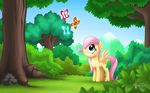  2016 arthropod butterfly cute equine female feral fluttershy_(mlp) friendship_is_magic insect mammal my_little_pony mysticalpha pegasus solo wings 