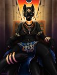  ancient ankh bastet cat clothed clothing deity egyptian feline female heroic jewelry lessthan3 mammal sitting topless 