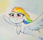  2016 captainpudgemuffin cute equine female feral friendship_is_magic mammal my_little_pony pegasus rainbow_dash_(mlp) solo wings 