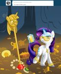  asktwilightscepter bling blue_eyes cutie_mark equine eyewear female feral friendship_is_magic fur gold_(metal) hair horn horse jewelry levitation long_hair looking_at_viewer magic_glow mammal my_little_pony necklace piercing pony purple_hair rarity_(mlp) scepter scorchiecritter sunglasses treasure twilight_sparkle_(mlp) unicorn 