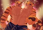  digital_media_(artwork) disney feline fur lowergold male mammal simple_background solo stripper_tiger_(zootopia) tiger zootopia 