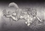  2016 animal_genitalia canine dog eyes_closed frottage german_shepherd kissing lying male male/male mammal nude on_back penis penis_tip sex sheath sketch ultraviolet wolf 