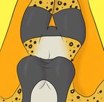  anthro bra breasts camel_toe clothing connie_birchenough digital_media_(artwork) female gecko leopard_gecko lizard reptile scalie solo spandex sports_bra spots theenglishhobo thigh_gap underwear 