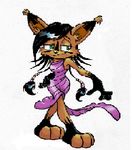  a clothing dress feline invalid_tag lynx mammal nicole on. with 