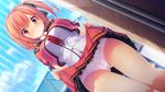  anata_o_otoko_ni_shiteageru! artist_request blouse braid character_request chiri_(atlanta) chuablesoft from_below futaba_itsuki game_cg hairbow looking_at_viewer necktie panties red_hair skirt skirt_lift source_request syroh thigh_gap 