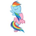  ballerina blue_fur clothing equine eyes_closed feathered_wings feathers female feral friendship_is_magic fur hair horse mammal multicolored_hair my_little_pony pegasus pony rainbow_dash_(mlp) rainbow_hair simple_background skirt solo tutu wings 