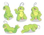  2016 amphibian balls butt digital_media_(artwork) flaccid ikiki kneeling looking_at_viewer lying male moobs navel nintendo nipples nude overweight penis pok&eacute;mon politoed simple_background slightly_chubby smile solo toad uncut video_games 