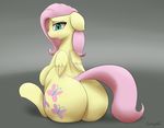  belly big_belly big_butt blush butt cutie_mark digestion embarrassed equine female feral fluttershy_(mlp) friendship_is_magic hair horse huge_butt limelightu looking_at_viewer mammal my_little_pony overweight pegasus pink_hair pony simple_background solo vore wings 