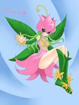  1girl bandai bare_legs boots breasts digimon fairy fairy_wings female flower legs lillymon looking_at_viewer solo wings ygm 
