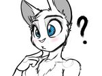  2016 ? anthro bat blue_eyes blush confusion discrete_turtle female fur mammal reaction_image simple_background sketch solo tagme white_background wide_eyed 