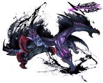  fuse_ryuuta gore_magala horns looking_at_viewer monster monster_hunter monster_hunter_4 no_humans open_mouth scales solo talons wings 