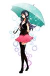  arisaka_ako bad_id bad_pixiv_id flower highres hikari_(pokemon) long_hair older pokemon simple_background skirt solo thighhighs umbrella white_background zettai_ryouiki 