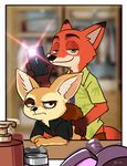  anal anal_penetration anthro canine clothed clothing d.m. disney duo fennec finnick fox long_ears male male/male mammal nick_wilde penetration size_difference zootopia 