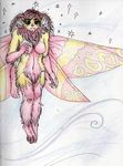  antennae anthro arthropod big_breasts breasts cute fuzzy insect large_eyes looking_at_viewer maple_moth moth multi_arm multi_limb pixel_flare sketch sparkles star wind wings 