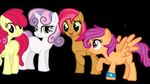  apple_bloom_(mlp) babs_seed_(mlp) cutie_mark_crusaders_(mlp) earth_pony equine female feral freckles friendship_is_magic green_eyes group hair horn horse mammal multicolored_hair my_little_pony pegasus pony purple_hair red_hair scootaloo_(mlp) sweetie_belle_(mlp) two_tone_hair unicorn wings young 