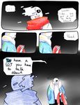  aftertale animated_skeleton blood bone clothed clothing comic dialogue english_text geno_sans_(aftertale)_(character) loverofpiggies male not_furry sans_(undertale) scarf skeleton text undead undertale video_games 