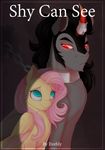  2016 black_hair blue_eyes chain collar duo equine evehly female fluttershy_(mlp) friendship_is_magic hair horn king_sombra_(mlp) male mammal my_little_pony pegasus red_eyes ring sitting slit_pupils unicorn wings 