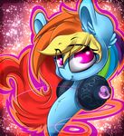  2016 equine female friendship_is_magic hair headphones madacon mammal multicolored_hair my_little_pony portrait purple_eyes rainbow_dash_(mlp) rainbow_hair solo 