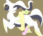  arceus featherystorm feral floating legendary_pok&eacute;mon looking_at_viewer male nintendo penis pok&eacute;mon red_eyes smile unusual_penis video_games 