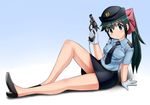  kazu-chan keroro_gunsou police uniform weapon 
