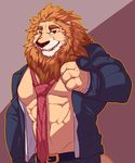  2016 abs digital_media_(artwork) disney feline fur istani leodore_lionheart lion male mammal muscular muscular_male pecs zootopia 