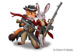  canine disney fox gun judy_hopps lagomorph machine_gun mafia mammal nick_wilde rabbit ranged_weapon weapon zootopia 