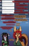  2016 a_picture_for_ants android anthro ara ayn black_fur black_hair blue_eyes blue_tongue bra breasts canine cat clothed clothing crown cybernetics cyborg ear_piercing feline female fluff-kevlar fur hair jackal long_hair machine mammal multicolored_fur open_mouth piercing red_fur red_hair robot solo text tiara underwear white_fur 