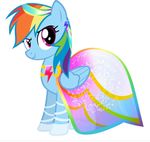  blue_fur clothed clothing dress equine feathered_wings feathers female feral friendship_is_magic fur hair horse mammal multicolored_hair my_little_pony pegasus pony rainbow_dash_(mlp) rainbow_hair wings 