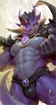  abs anthro demon dragon hi_res horn male muscular null-ghost solo 