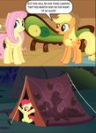  applejack_(mlp) camping equine fluttershy_(mlp) friendship_is_magic horse invalid_tag magic mammal my_little_pony pony 
