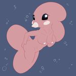  anthro anthrofied areola black_eyes breast_grab breasts bubble butt butt_grab erect_nipples eyelashes female fish hand_on_breast hand_on_butt hi_res looking_at_viewer luvdisc marine nintendo nipples nude pink_skin pok&eacute;mon posexe presenting pussy simple_background smile solo underwater video_games water wide_hips 