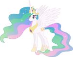  2015 90sigma absurd_res alpha_channel crown cutie_mark equine feathered_wings feathers female feral friendship_is_magic fur hair hi_res horn jewelry mammal multicolored_hair my_little_pony necklace princess_celestia_(mlp) purple_eyes simple_background solo spread_wings transparent_background white_feathers white_fur winged_unicorn wings 