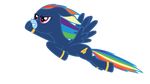  2014 airbusthebest alpha_channel blue_fur clothing equine feathered_wings feathers female feral flying friendship_is_magic fur hair mammal multicolored_hair multicolored_tail my_little_pony pegasus purple_eyes rainbow_dash_(mlp) rainbow_hair rainbow_tail simple_background smile solo transparent_background uniform wings 