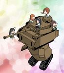  :3 ahoge akiyama_yukari alternate_form black_hair blouse boushi-ya brown_hair caterpillar_tracks chibi commentary_request controller cosplay fairy_(kantai_collection) girls_und_panzer green_skirt ground_vehicle hairband hanging headphones holding isuzu_hana kantai_collection kneeling long_hair mechanization military military_vehicle motor_vehicle multiple_girls nishizumi_miho ooarai_school_uniform open_mouth orange_hair panzerkampfwagen_iv pointing reizei_mako remote_control rensouhou-chan rensouhou-chan_(cosplay) school_uniform serafuku short_hair sitting sketch skirt smile takebe_saori tank tank_shell white_blouse 