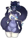  2016 alpha_channel anthro big_breasts breasts cat cat_lingerie cleavage clothed clothing feline female fur hair lingerie looking_at_viewer mammal navel nipples pussy simple_background smile solo standing transparent_background underwear wide_hips xenthyl 