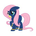 2014 airbusthebest blue_eyes clothing equine feathered_wings feathers female feral fluttershy_(mlp) friendship_is_magic fur hair hi_res mammal my_little_pony pegasus pink_hair smile solo trasparent_background uniform wings yellow_fur 