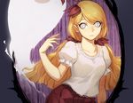  akon blonde_hair cropped don&#039;t_starve gray_eyes long_hair mirror skirt waifu2x wendy_(don&#039;t_starve) 