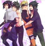  4boys males multiple_boys naruto uchiha_sasuke uzumaki_naruto yaoi 