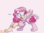  2016 alasou avian female feral friendship_is_magic gryphon my_little_pony pinkie_pie_(mlp) 