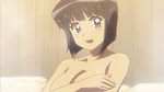  1girl animated animated_gif black_hair breasts cleavage hot_springs large_breasts navel nude short_hair siesta talking wet zero_no_tsukaima 