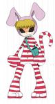  1boy black_sclera blonde_hair bunny male pajamas popee popee_the_clown popee_the_performer 